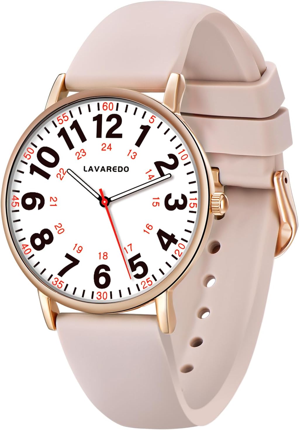 61CG-ewnaVL._AC_SL1500_.jpg Nurse Watch for Nurses Doctors Women Men,Waterproof Analog Watches with Luminous Dial and Japanese Quartz Movement,Easy to Read Military Time Watch with Second Hand, 12/24 Hours,Silicone Band - Image 1