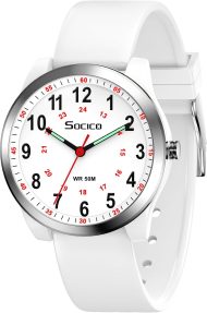 Nurse Watch for Women, Students, Men - Featuring Military Time, Luminous Easy-Read Dial, 12/24 Hour Display, Second Hand and 50M Water Resistance with Silicone Band