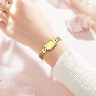 Women Dainty Quartz Bracelet Watch Ladies Rectangle Mini Wrist Watches Small Fashion Waterproof All Stainless Steel Detachable Watch Band - Image 5