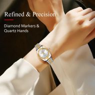 Watches for Women,Stainless Steel Ladies Wrist Watches, Waterproof Analog Watch with Luminous, Dainty Dress Watch, Gifts for Women - Image 8