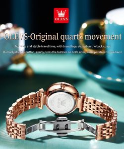 Watches Simple Rose Gold Stainless Steel Watch Waterproof Quartz Date - Image 8