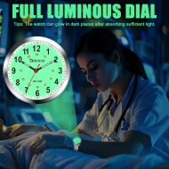 Nurse Watch for Women, Students, Men - Featuring Military Time, Luminous Easy-Read Dial, 12/24 Hour Display, Second Hand and 50M Water Resistance with Silicone Band - Image 2