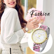 Women's Easy Reader Watch: Printed Super Large Clear Number Stretch Wrist Watch Elastic Strap Watches for Women Waterproof Ladies Wristwatch - Image 6