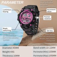 Women's Sport Watch Digital Waterproof Watches Military Watches Analog Outdoor Wrist Watch LED Luminous Alarm Stopwatch Dual Time Wristwatch - Image 6