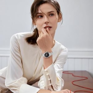 Watches Date and Day Watches with Silver Gold Stainless Steel - Image 2