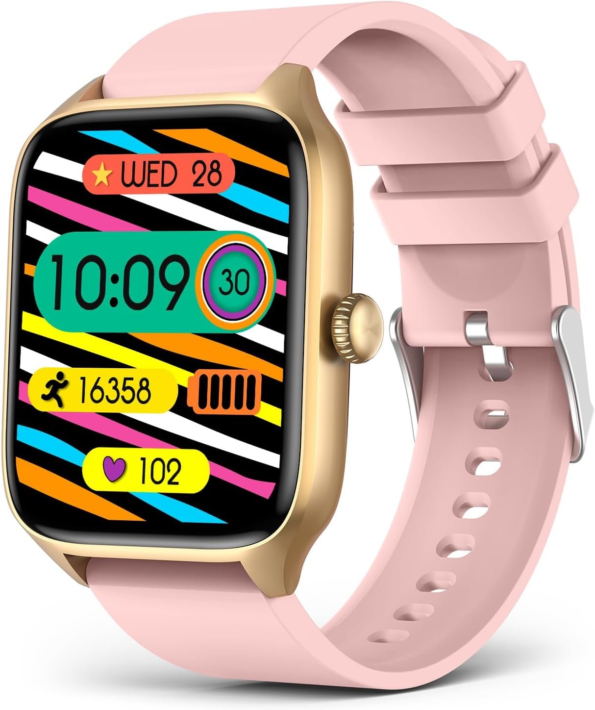 71olxRz-8rL._AC_SL1500_.jpg Smart Watches for Women, Activity Fitness Tracker 1.96" HD Full Touch Screen with Heart Rate - Image 1