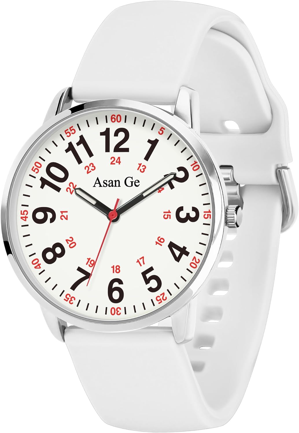 71qHhbtDL._AC_SL1500_.jpg Professionals Students Women Men Waterproof Watch 24 Hour Time Easy to Read Dial with Second Hand - Image 1