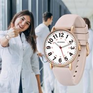 Nurse Watch for Nurses Doctors Women Men,Waterproof Analog Watches with Luminous Dial and Japanese Quartz Movement,Easy to Read Military Time Watch with Second Hand, 12/24 Hours,Silicone Band - Image 6