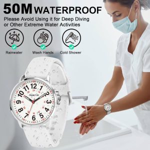 Professionals Students Women Men Waterproof Watch 24 Hour Time  Easy to Read Dial with Second Hand - Image 5