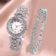 Women Diamond Watchs Luxury Fashion Ladies Bangle Bracelet Set Wrist Watch Female Dress Watch - Image 2