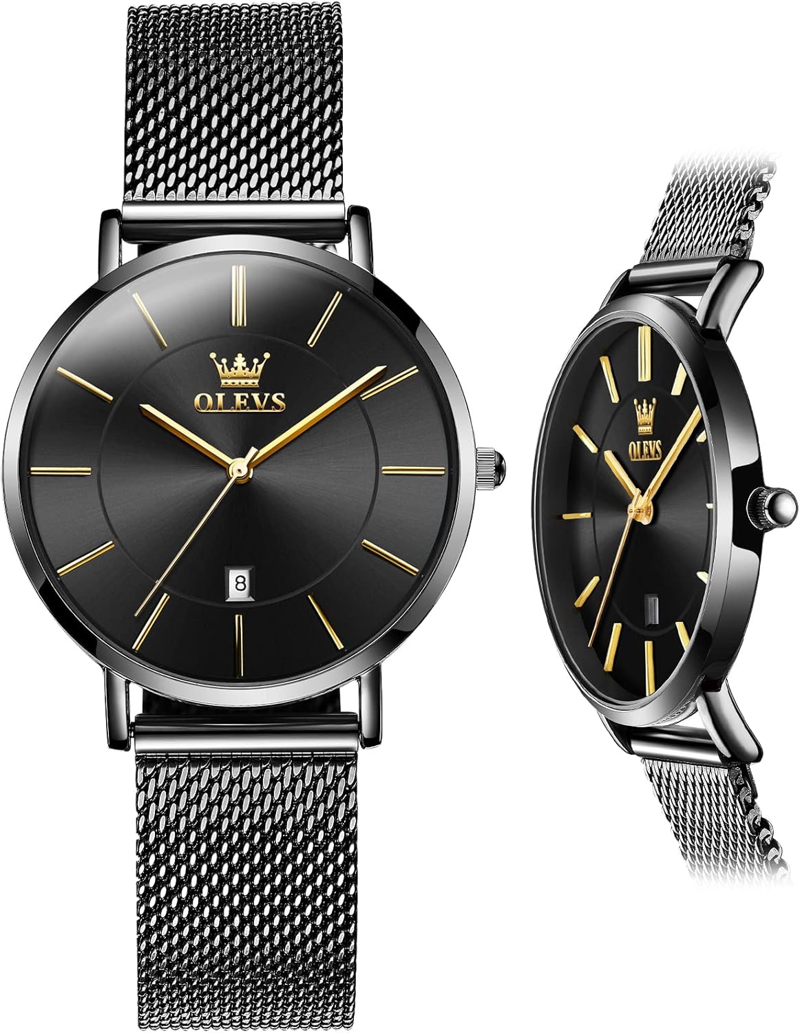 71uarfmieKL._AC_SL1500_.jpg Women's Watch, 6.5mm Ultra-Thin Big Face Business Casual Ladies Watch, Japanese Quartz Female Dress Watch with Date Mesh Bracelet Waterproof - Image 1