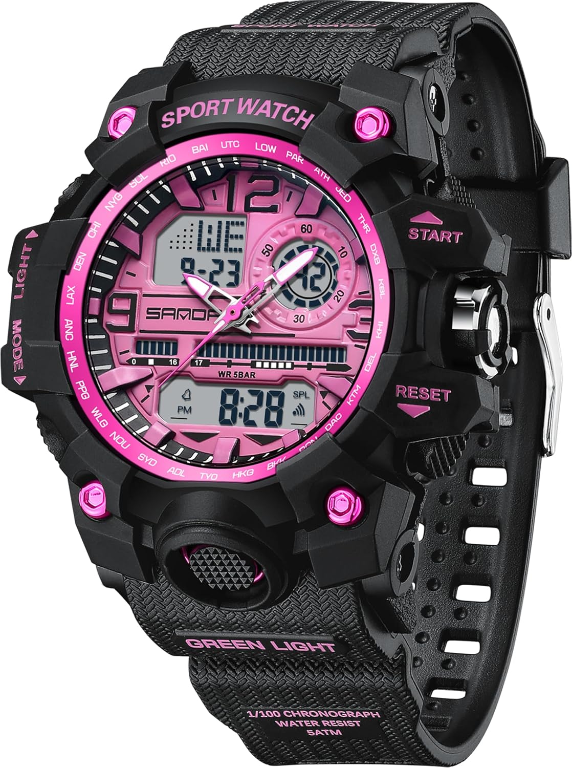 81Lv-AZXmbL._AC_SL1500_.jpg Women's Sport Watch Digital Waterproof Watches Military Watches Analog Outdoor Wrist Watch LED Luminous Alarm Stopwatch Dual Time Wristwatch - Image 1